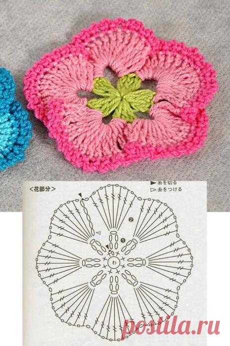 Красивые элементы крючком: цветочки, листочки, бабочки | Вяжу ручками-крючками| Виктория Битарова | Дзен