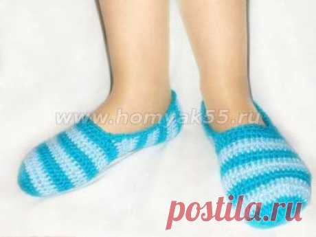 МК Тапочки крючком