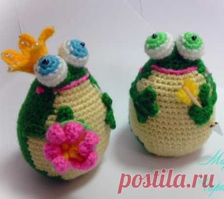 1000 схем амигуруми на русском: Вязаные лягушки крючком