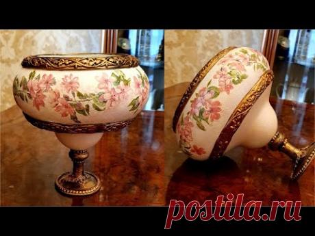 DIY/ Home decor/ DIY Room Decorating Ideas /Decoupage on glass