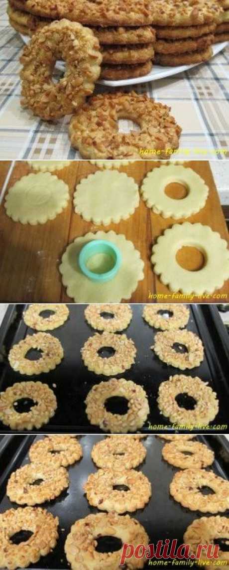 Печенье с орехами - пошаговый рецепт с фотоКулинарные рецепты