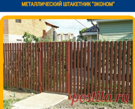Заборы из металлического евроштакетника - «МАСТЕРОВИТ»
