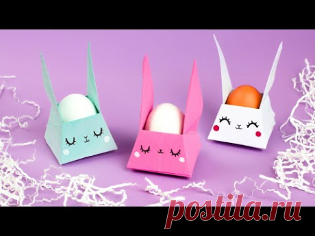 ОРИГАМИ НА ПАСХУ | ЗАЙЧИК - КОРЗИНКА ИЗ БУМАГИ