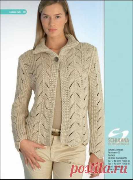 Жакет Fashion-Silk Вязаные жакеты и кофты спицами и крючком от иностранных дизайнеров с переводом описаний и схем на русский язык. Жакет вязаный спицами или крючком - это очень стильная и элегантная вещь в нашем гардеробе, а вязаные кофты как правило это уютный и комфортный силуэт, не мешающий движению, не сковывающий движения. Предлагаем Вам широкую подборку с описанием и схемами.