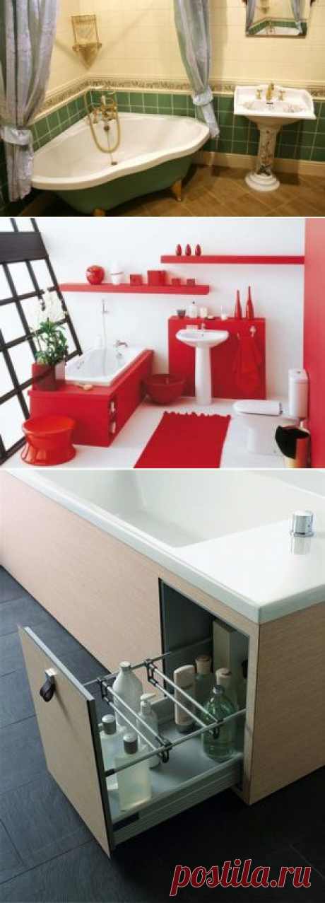 Как скрыть пространство под ванной?