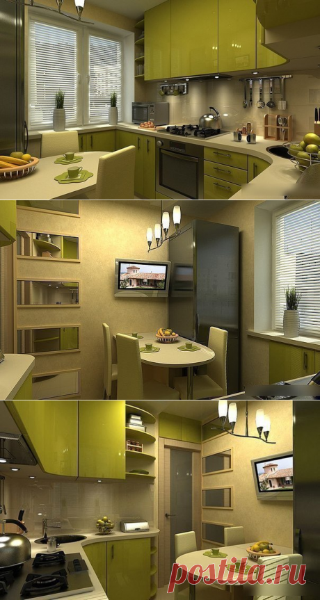 Кухня 6 квадратов. Обалденно!