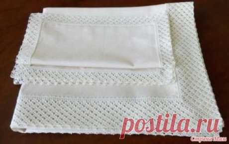 . Кайма для скатерти крючком. Интересный узор Здравствуйте, дорогие дамы! С удовольствием представляю вашему вниманию свою очередную работу.