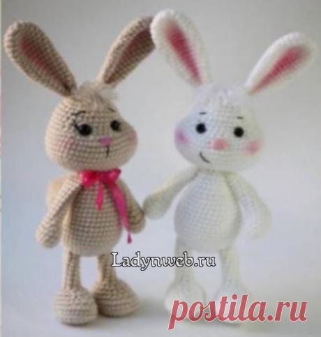 Игрушка заяц амигуруми крючком | Ladynweb.ru