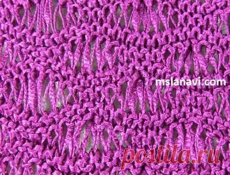 2 способа - видео МК - ажурный узор спицами "Морская пена"