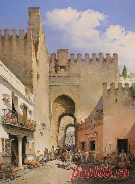 Художник Manuel Fernandez García. В скромной деревушке провинции Ламанчи жил идальго