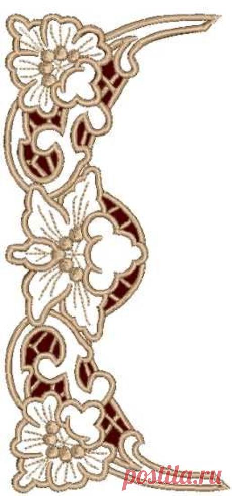 Advanced Embroidery Designs - Hibiscus Border