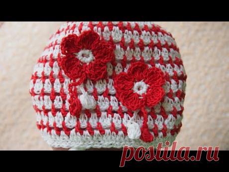 Панамка быстро и ЛЕГКО на любой размер *Easy crochet baby hat*Шапочка крючком на лето "ЯРА" Урок 362