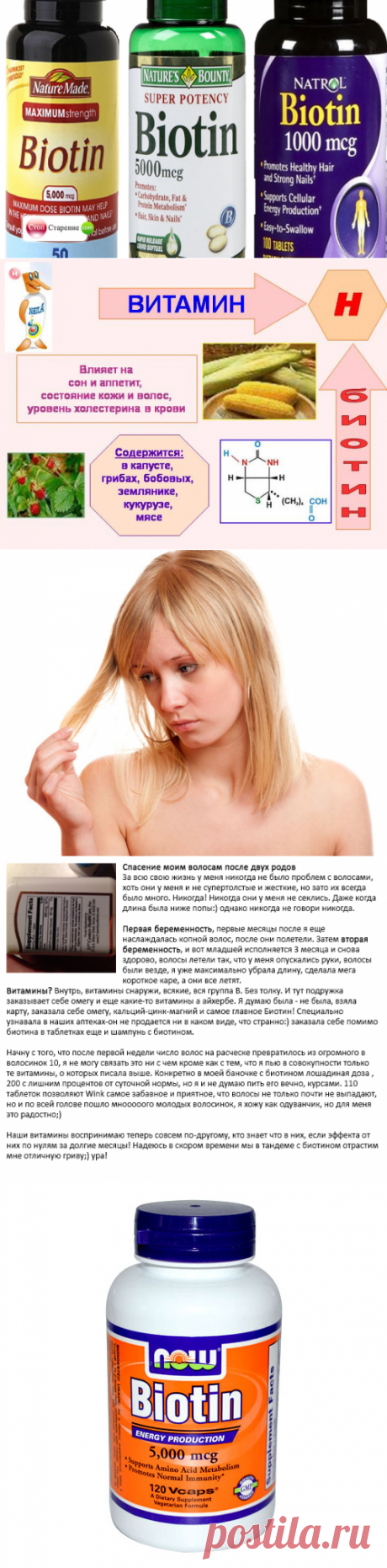 Витамины Биотин для волос: отзывы, цена, инструкция по применению и где купить