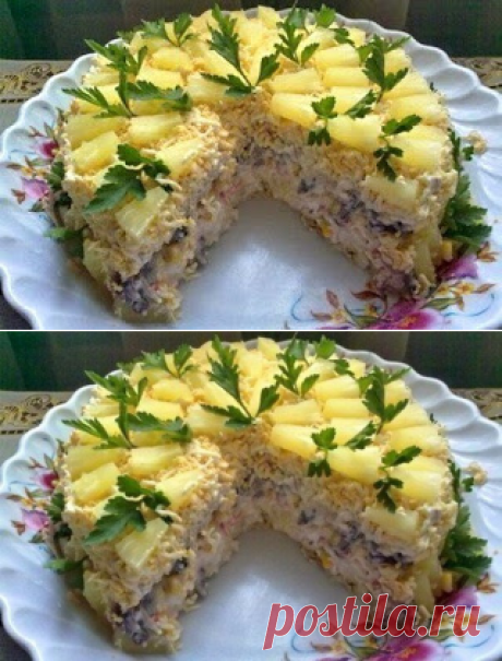 Лучшие кулинарные рецепты: Торт-салат «Чудо-слойка»