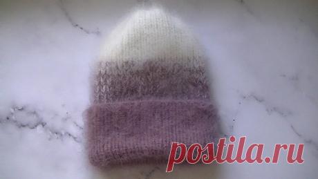 КРАСИВАЯ ШАПКА ГРАДИЕНТОМ ИЗ ПРЯЖИ ПУХ НОРКИ. ШАПКА РЕЗИНКОЙ 1*1 СПИЦАМИ. купить пряжу с пайетками https://ali.pub/5dzbv4купить пряжу пух норки https://ali.pub/5dzczdспицы купить https://ali.pub/5dzdptкрючки купить https://ali.pub/5dz...