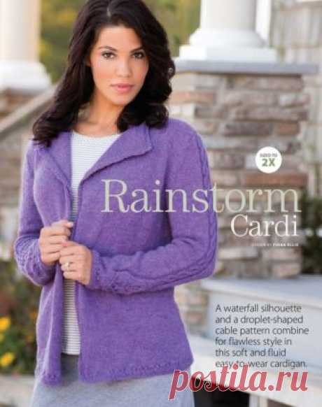 Жакет Rainstorm с косами в форме капли Вязаные жакеты и кофты спицами и крючком от иностранных дизайнеров с переводом описаний и схем на русский язык. Жакет вязаный спицами или крючком - это очень стильная и элегантная вещь в нашем гардеробе, а вязаные кофты как правило это уютный и комфортный силуэт, не мешающий движению, не сковывающий движения. Предлагаем Вам широкую подборку с описанием и схемами.