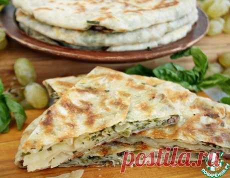 Лепёшка "Катлама с зелёным луком" – кулинарный рецепт