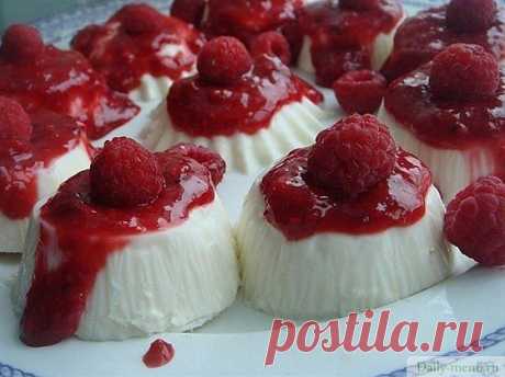 Итальянский десерт "Панна-котта с малиной" - Рецепты пользователя Edel Weiss - Daily-menu.ru