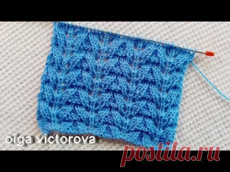 Ажурные дорожки - веточки 609 Узоры спицами