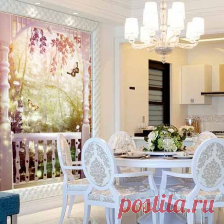 100 идей как эффектно использовать фотообои для кухни