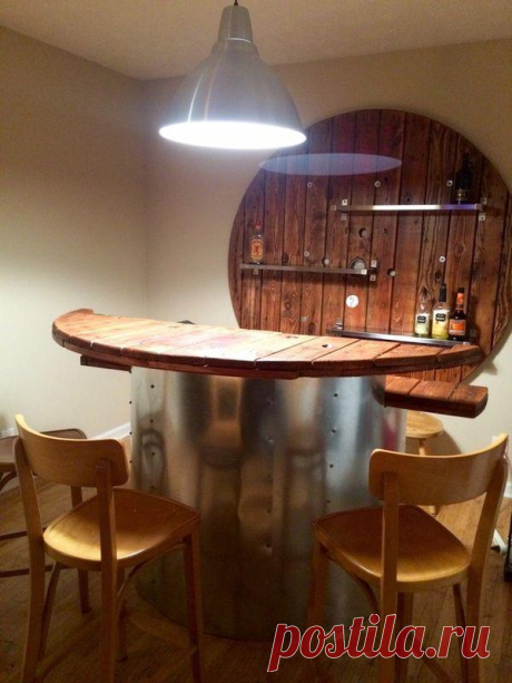 Парень притащил домой эту кабельную катушку и превратил в то, что ваc удивит…