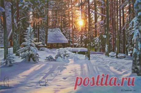 Художник Александр Самохвалов. Уральская зима.