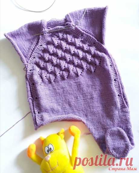 . Комбинезон для новорожденного спицами. +описание стопы-носочка. - Вязание - Страна Мам