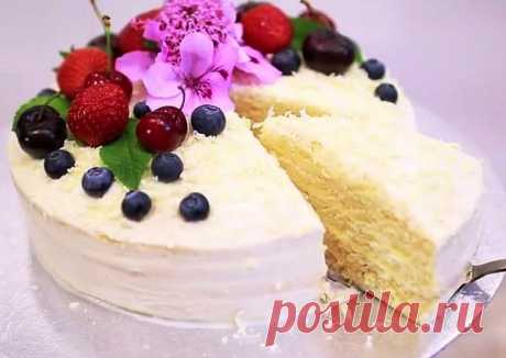 Торт Молочная девочка с творожным кремом | Мама Люба | Яндекс Дзен
