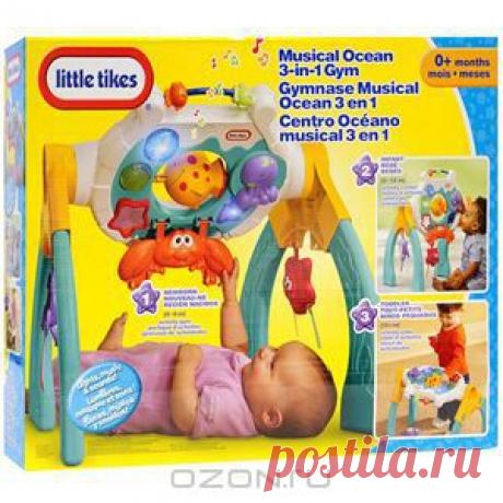 Развивающий центр "Музыкальный океан" привлечет внимание ребенка и не позволит ему скучать.
Центр оформлен в морской тематике и предназначен для трех этапов развития малыша.