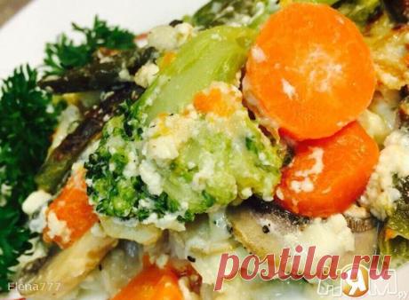 Рыба с овощами под сырно-сливочным соусом - Рецепт с пошаговыми фотографиями - Ням.ру