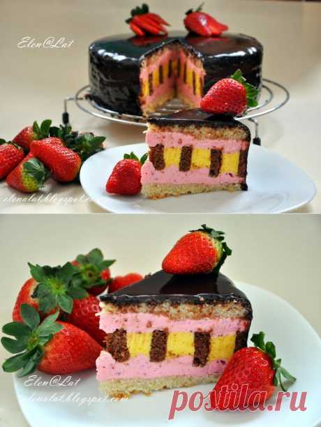 ОБАЛДЕННО ВКУСНЫЙ ШОКОЛАДНО-ЦИТРУСОВЫЙ ТОРТ С КЛУБНИЧНЫМ МУССОМ