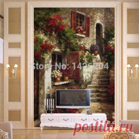 wallpaper background Picture - More Detailed Picture about Great wall European oil painting style garden 3d wall murals wallpaper,3d flower wallpaper wall murals for living room Picture in Wallpapers from Great wall paper | Aliexpress.com | Alibaba Group