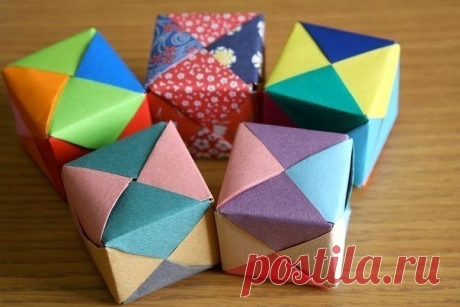 Цветной кубик. Оригами / X-Style