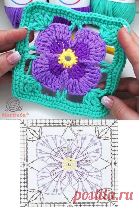 Осень и бабушкин квадрат - идеи и схемы. | Жанна Рыбкина | Дзен