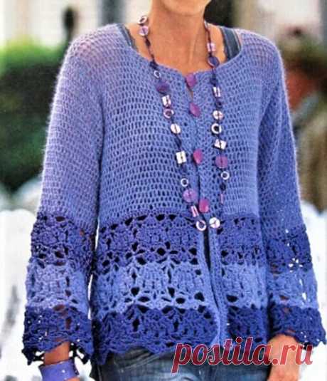 3 красивых летних жакета с ажурными узорами (с описанием и схемами) | Идеи рукоделия | Яндекс Дзен