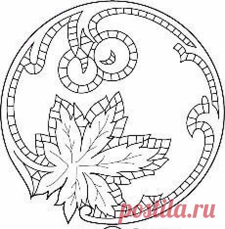 Шаблоны листьев для любителей ришелье. Забирайте в свою копилочку вышивальщиц