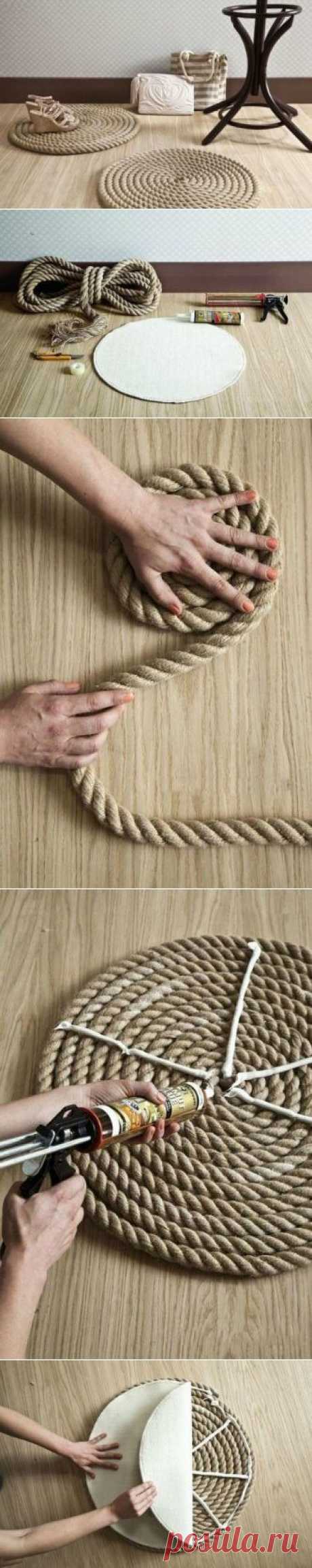 Коврик из каната. Мастер-класс