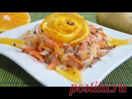 Салат из дайкона. Простой рецепт для худеющих