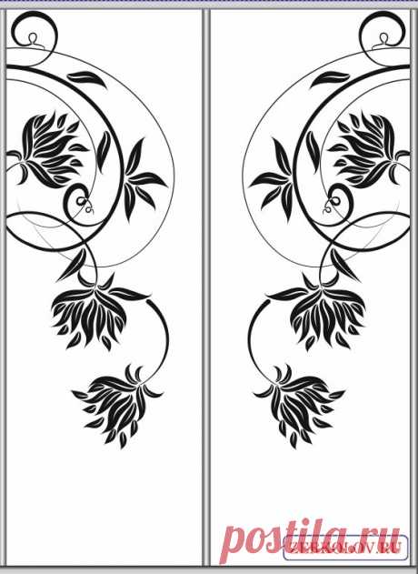 Пескоструйный рисунок Цветы 1855 | Хороший дизайн: Скинали Фрески Фотообои Пескоструйные рисунки