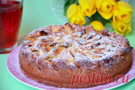 Яблочный пирог на йогурте рецепт с фото пошагово - 1000.menu