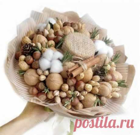 Букеты из орехов (79 фото) - пошаговые инструкции создания букетов для мужчин и женщин