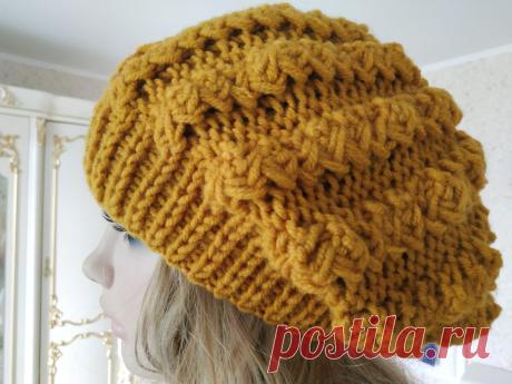 Шикарный берет с узором пышными дорожками | Svetlana Loseva Вязание | Яндекс Дзен