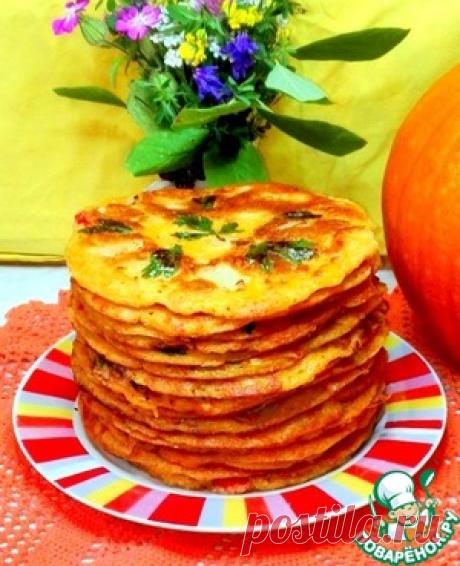 Тыквенно-кабачковые блины с припёком - кулинарный рецепт