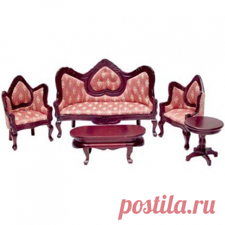 Amazon.com: Dollhouse Miniature 5-Pc. Gothic Revival Living Room Set: Hobby Builder's Supply