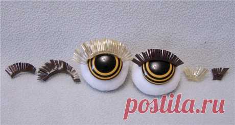 Как сделать реснички для игрушек и кукол