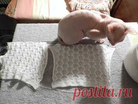 Вязание ( ажурная вязаная кофточка )