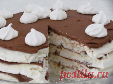 Шоколадный торт с нежнейшим безе | Школа шеф-повара
