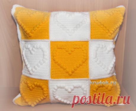 Подушка крючком, 23 схемы вязания подушек разных форм и размеров