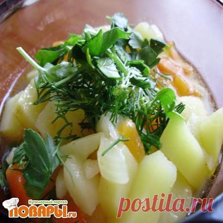Жидкая картошка с морковью и луком или Густой картофельный суп.