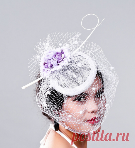 Женщины Chic Чародей Hat Коктейль Свадьба Удивительные Чародей Veil Перо Оголовье белый Женщины Свадебные sinamay MD16022 купить на AliExpress